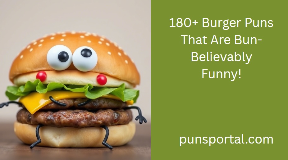 180+ Burger Puns That Are Bun-Believably Funny!